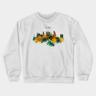 Philadelphia Watercolor Skyline Crewneck Sweatshirt